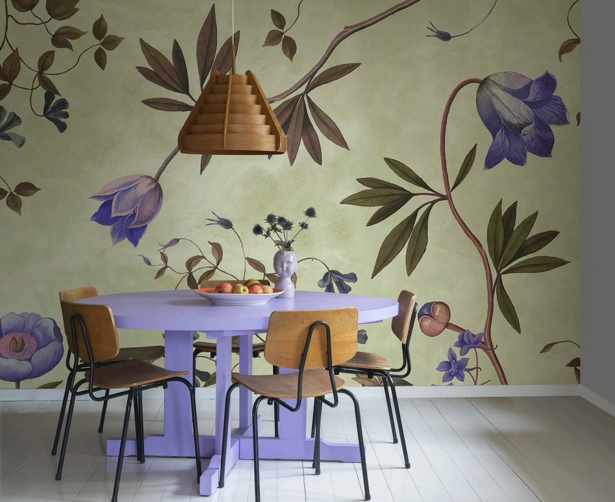 Romantic Garden, Lilac Mural Wallpaper - room preview 03