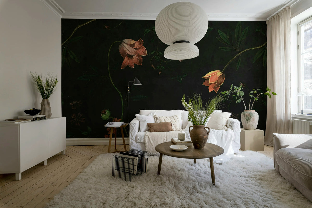 Romantic Garden, Night Mural Wallpaper - room preview 03