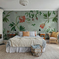 Romantic Garden, Sky Blue Mural Wallpaper - room preview 03