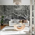 Secret Well Repeatable, Black & White Mural Wallpaper - room preview 03