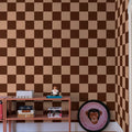 Happy Squares, Apricot Mural Wallpaper - room preview 03
