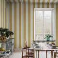Happy Stripes, Mustard Mural Wallpaper - room preview 03