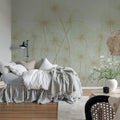 Waterlily Forest, Gray Mural Wallpaper - room preview 03