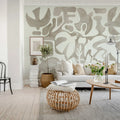 Harmony Forms, Beige Mural Wallpaper - room preview 03