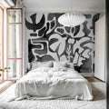 Harmony Forms, Black & White Mural Wallpaper - room preview 03