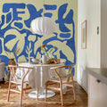 Harmony Forms, Blue Mural Wallpaper - room preview 03