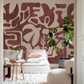 Harmony Forms, Red & Pink Mural Wallpaper - room preview 03