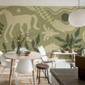 Emmas Horses, Green Mural Wallpaper - room preview 03