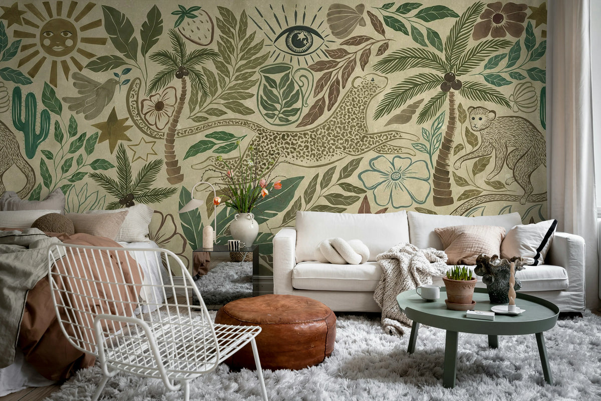 Midnight Tropics, Multi Mural Wallpaper - room preview 03
