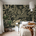 Midnight Tropics, Gold Mural Wallpaper - room preview 03