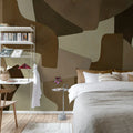 Serene Layers, Brown Mural Wallpaper - room preview 03