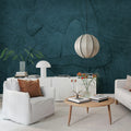 Subtle Figure, Blue Mural Wallpaper - room preview 03