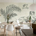 Antiquity, Black & White Mural Wallpaper - room preview 03