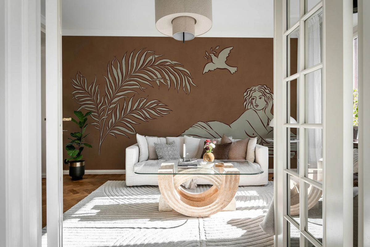 Antiquity, Rust Mural Wallpaper - room preview 03