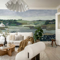 Haystacks in Brittany, Soft Mural Wallpaper - room preview 03