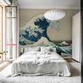 Under the Wave off Kanagawa Repeatable Mural Wallpaper - room preview 03
