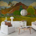 Tahitian Landscape Repeatable Mural Wallpaper - room preview 03