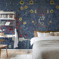 Farm Garden, Blue Mural Wallpaper - room preview 03