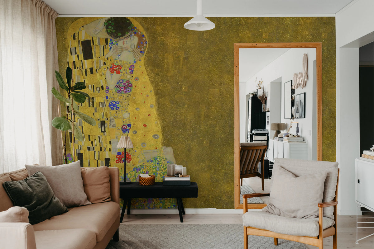 The Kiss Repeatable Mural Wallpaper - room preview 03