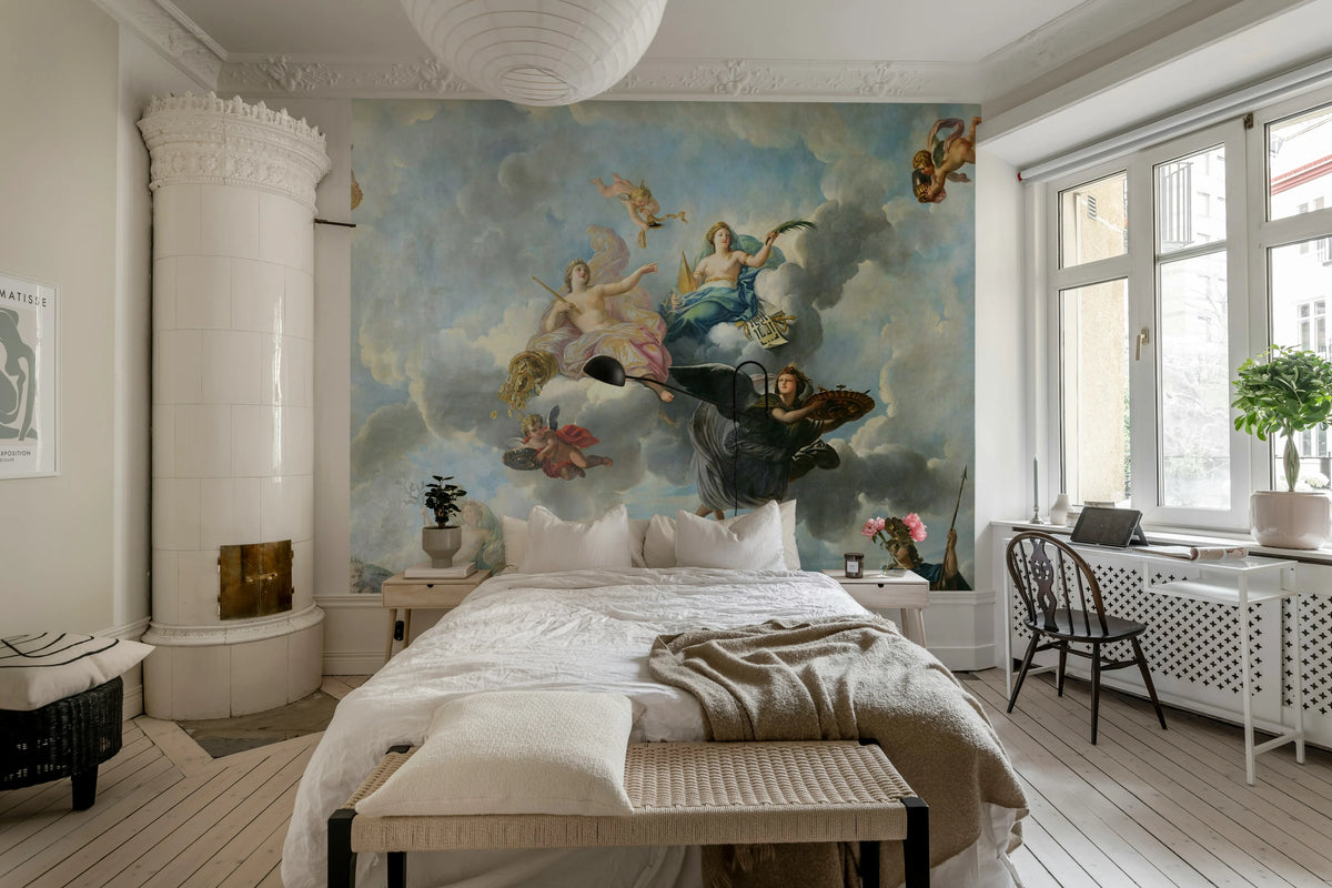 Royal Magnificence, Blue Mural Wallpaper - room preview 03