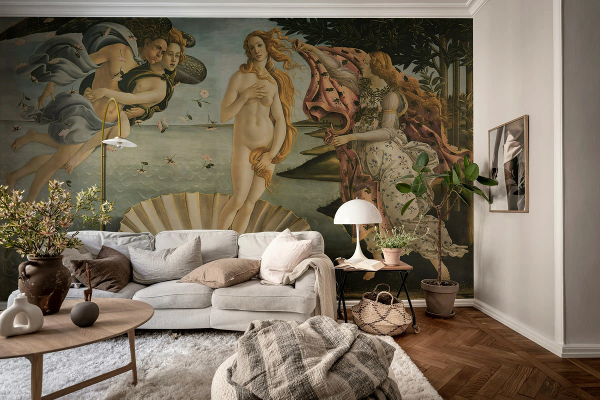 Venus Birth by Sandro Botticelli Mural Wallpaper - room preview 03