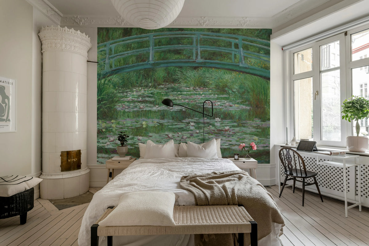 The Japanese Footbridge by Monet Mural Wallpaper - room preview 03