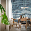 The Japanese Footbridge, Blue Mural Wallpaper - room preview 03
