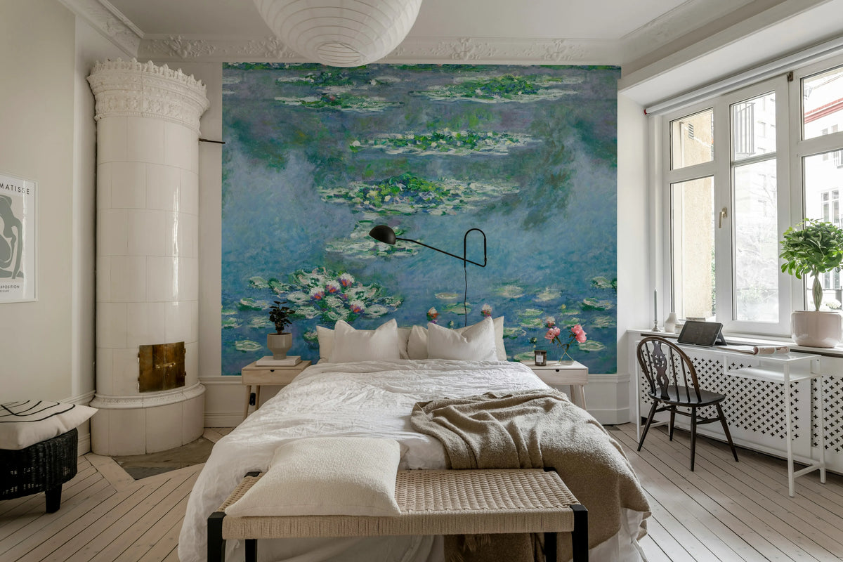 Water Lilies by Claude Monet Mural Wallpaper - room preview 03