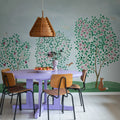 Happy Haven, Green Mural Wallpaper - room preview 03