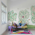 Happy Haven, White Mural Wallpaper - room preview 03