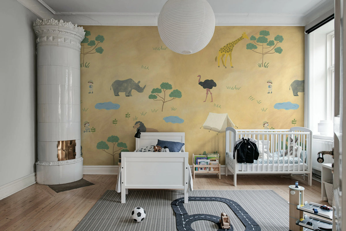 Animal Safari, Sand Mural Wallpaper - room preview 03
