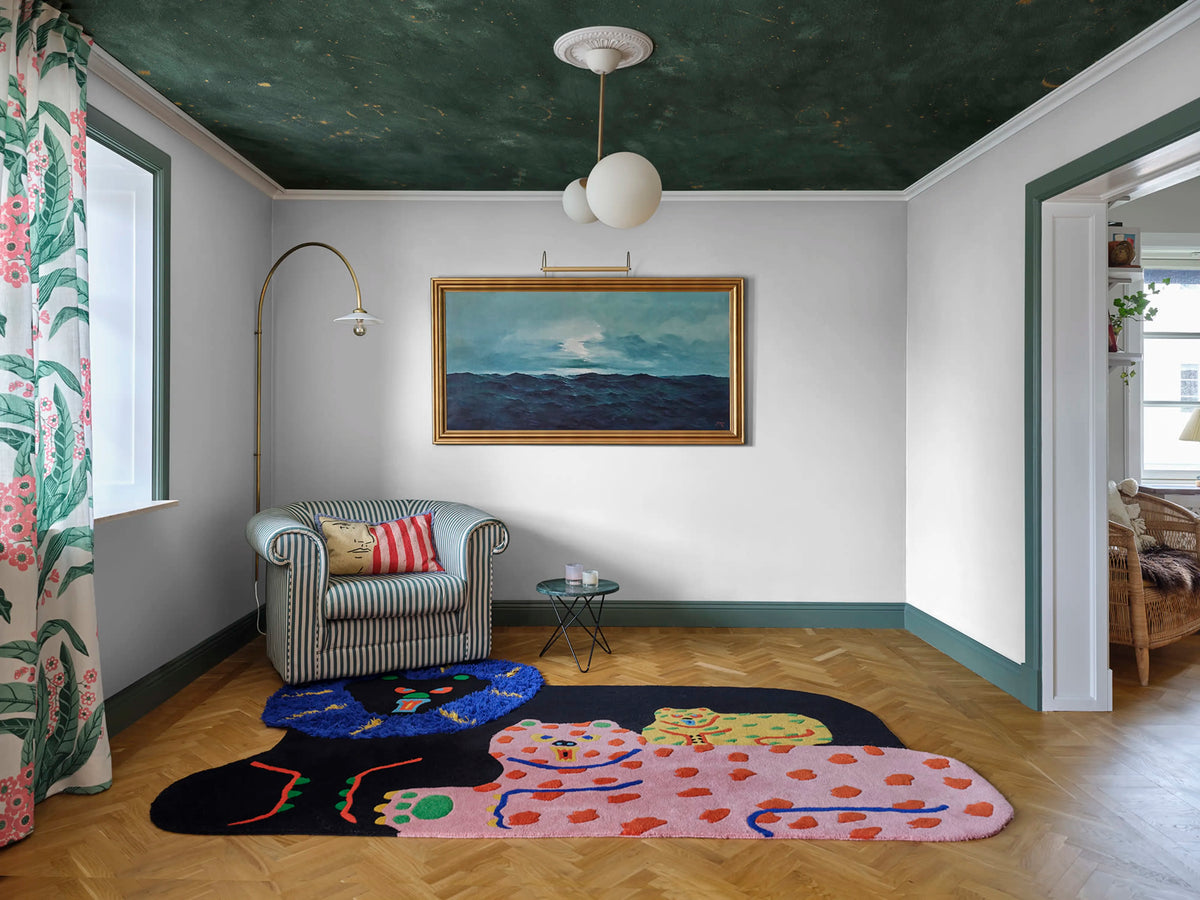 Sky Star, Dark Green Mural Wallpaper - room preview 03