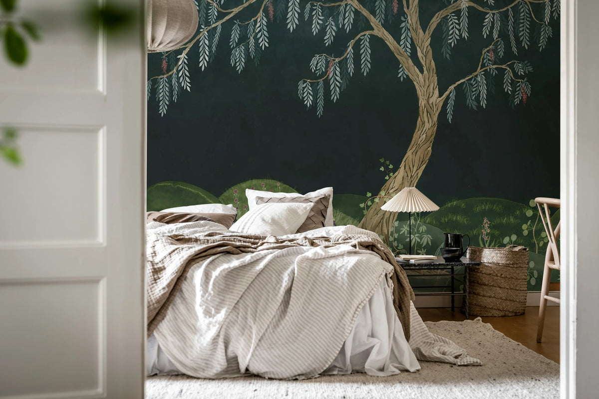 Dreamy Tree, Midnight Mural Wallpaper - room preview 03