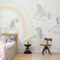 Unicorn Sky, Lilac Mural Wallpaper - room preview 03