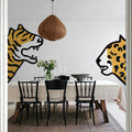 Cat Talk, White Mural Wallpaper - room preview 03