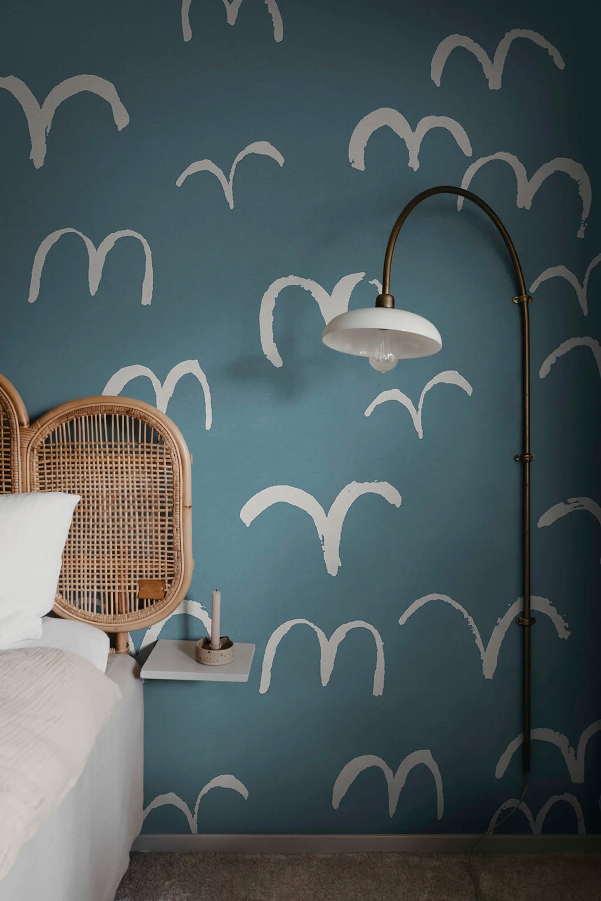 Bird, Blue Mural Wallpaper - room preview 03