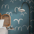 Bird, Blue Mural Wallpaper - room preview 03