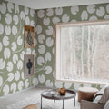 Water Lilies, Green Mural Wallpaper - room preview 03