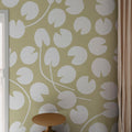 Water Lilies, Yellow Mural Wallpaper - room preview 03