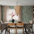 Tall, Darkgreen Mural Wallpaper - room preview 03
