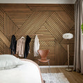 Wooden Art Bold, Teak Mural Wallpaper - room preview 03