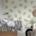 Doodle Dots, Beige Mural Wallpaper - room preview 03