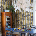 Happy Toile, Mustard Mural Wallpaper - room preview 03