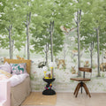 Friendly Forest, Green Mural Wallpaper - room preview 03