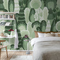 Artsy Trees, Green Mural Wallpaper - room preview 03