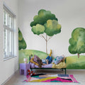 Tree Hills, Green Mural Wallpaper - room preview 03
