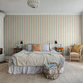 Wobbly Stripe, Light Blue Mural Wallpaper - room preview 03