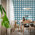 Painted Square, Blue Mural Wallpaper - room preview 03