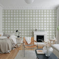 Painted Square, Beige Mural Wallpaper - room preview 03
