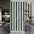 Painted Stripes, Black & White Mural Wallpaper - room preview 03